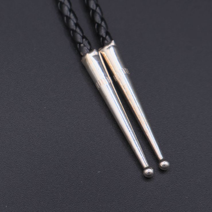 Sterling Silver Bolo Tie “Greener” Turquoise
